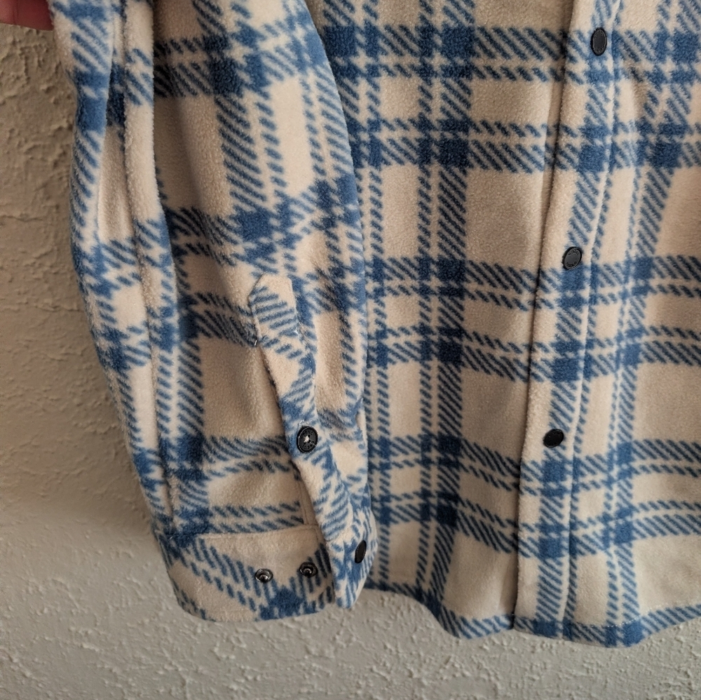 NWT O'Neill Artic Check Fleece Plaid Button-Up Shirt - Picture 4 of 8